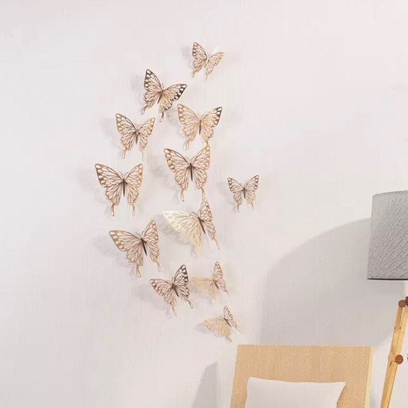 Golden Butterflies Wall Decor - Picture 2 of 4